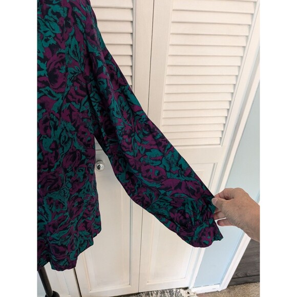 VTG Pendleton Country Sophisticates Blouse Women Sz 14P MultiFloral Cottagecore - Picture 5 of 16